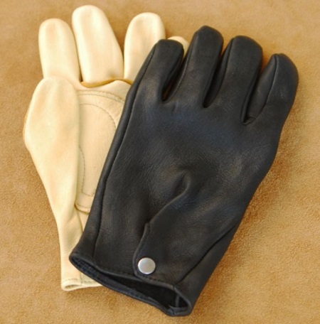 Deerskin Roper Gloves with Snap Back